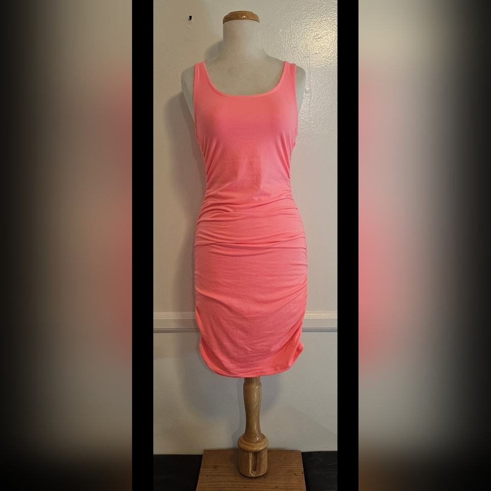 New Rayon spandex jersey stretch midi dress